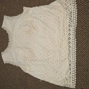 Merona Cream Lined Lace Sleeveless Top Blouse💫